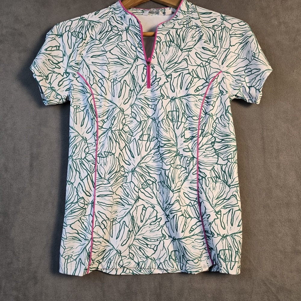 Women's Lady Hagen Sleeveless Golf Shirt white & green XS